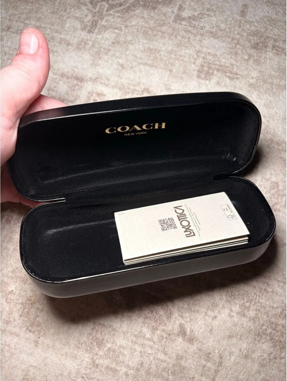 Coach sleek black